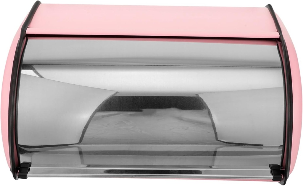 PRETYZOOM Metal Bread Box with Lid Capacity Kitchen Storage Container for Breads Snacks and Cutlery Design for Countertop Organization and Space Saving