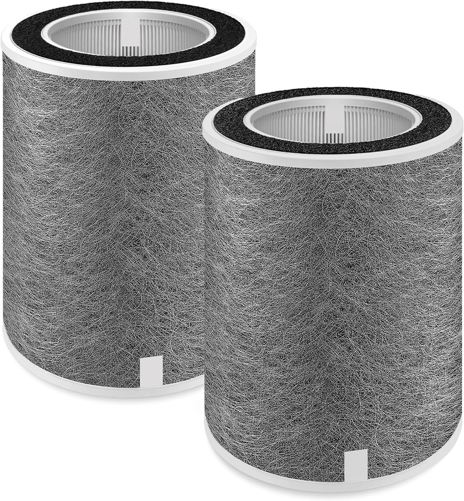 2-Pack HP201 Replacement Filter for Shark Air Purifier MAX HP202, HP232, UA205/ AP1000/ HC500/ 501 Series, HP302/ HP301/ HP300 Series Part# HE2FKPRO, HE2FKBASMB, HE2FKBAS, HE2FKPET, HE3FKPET