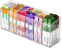AIEVE Drink Packet Organizer, Water Drink Packet Holder with Removable Divider, Water Flavor Packet Organization Container for Kitchen Organizers and Storage (6 Compartments)
