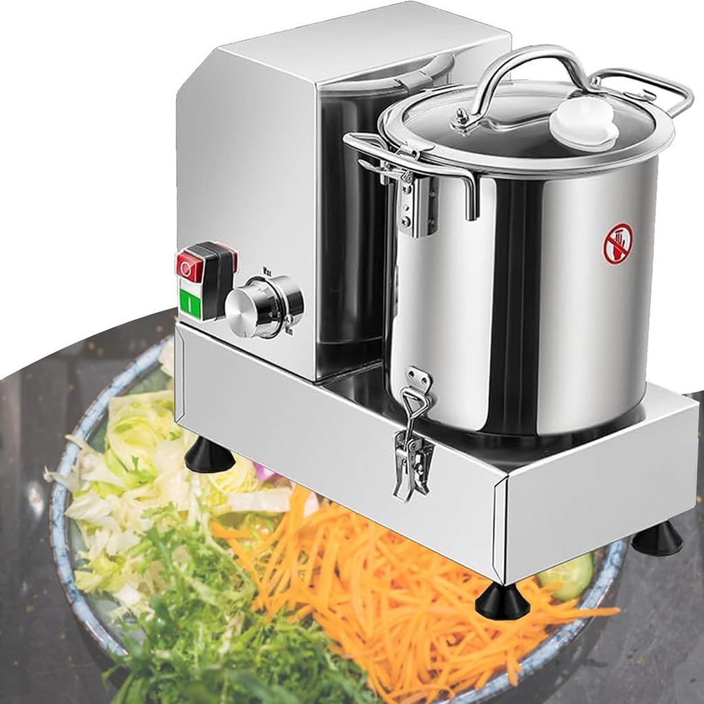 1200/1800W Commercial Vegetable Meat Food Processor, 6L/9L/12L Stainless Steel Food Shredder Chopper, with Removable Stainless Steel Bucket for Cleaning,6L