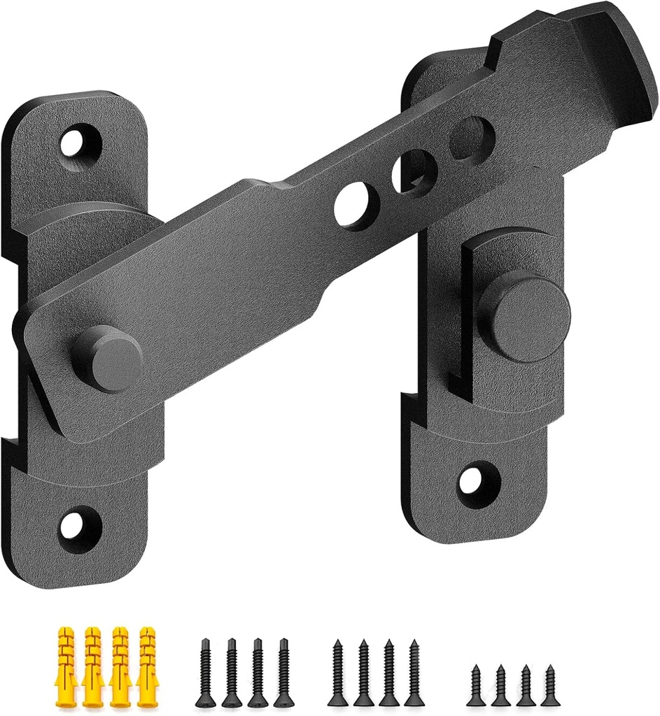 Upgrade Sliding Barn Door Lock Latch, Stainless Steel Gate Flip Latch Lock for Household, Shed, Sliding Doors, Garage, Outdoor Fence