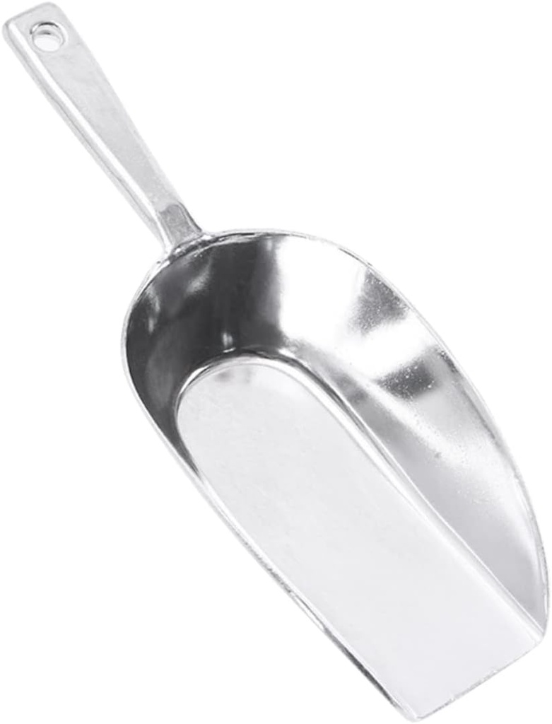 Aluminium Alloy Ice Scoop for Ice Cubes Flour and Coffee Beans Versatile Food Shovel Ergonomic Handle for Home and Party Use