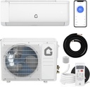 12000 BTU Mini Split Air Conditioner Heat Pump System, Heating and Cooling Up to 750 Sq. Ft, 22 SEER2 Smart Inverter Energy Efficient Split AC with Easy Installation Kit for Home Rooms