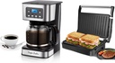 Taylor Swoden 12-Cup Programmable Coffee Maker, Drip Coffee Machine and Panini Press Sandwich Maker, Aigostar 1000W Sandwich Press Grill