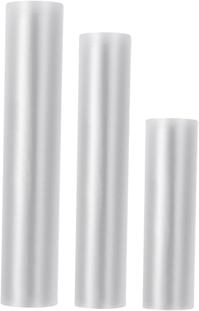 Luxshiny 3 Rolls Food Grade Vacuum Sealer Bags Reusable Fresh Keeping Pouches for Vegetables and Fruits for Kitchen Food Storage and Preservation