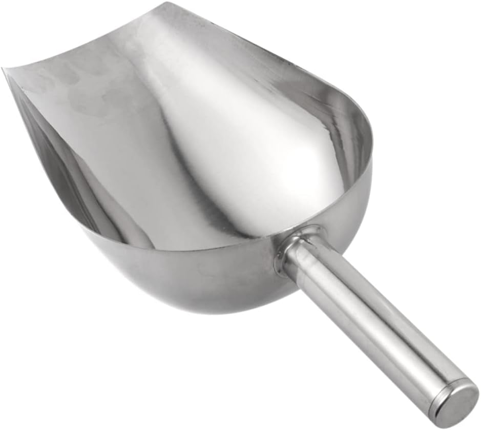 Garneck 1Pc Stainless Steel Ice Scoop Shovel Multi-purpose Grain Rice Shovel for Food Ice Cubes Nuts and More Kitchen Tool for Parties Home Use