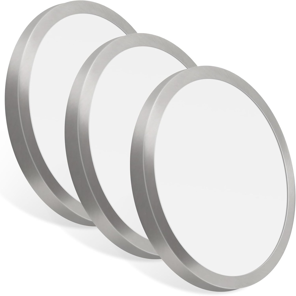 Energetic 5CCT Flush Mount Ceiling Light Fixtures, 26W LED Ceiling Lights for Bedroom, Kitchen, Bathroom, Hallway, 2700/3000/3500/4000/5000K, Super Slim, 11 Inch, Brushed Nickel Metal Ring, 3 Pack