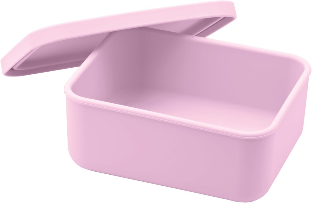 Smash Zero Plastic Silicone Meal/Sandwich Box – Leak Proof Pressure Seal Lid – Microwave Safe, Dishwasher Safe, Freezer Safe – 100% Plastic-Free, BPA-Free, Food Safe Lunch Box