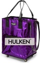 HULKEN - (Medium, Ultraviolet) Reusable Grocery Bag On Wheels, Shopping Trolley, Rolling Tote, Zipper Closure, Lightweight, Carries Up to 66 lb, Folds Flat, Unbreakable Handles