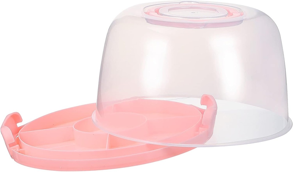 Portable Cake Carrier with Lid Handle Reusable Cake Keeper for Pies Cookies and Desserts for Transporting Treats to Parties and Picnics Airtight Storage Container