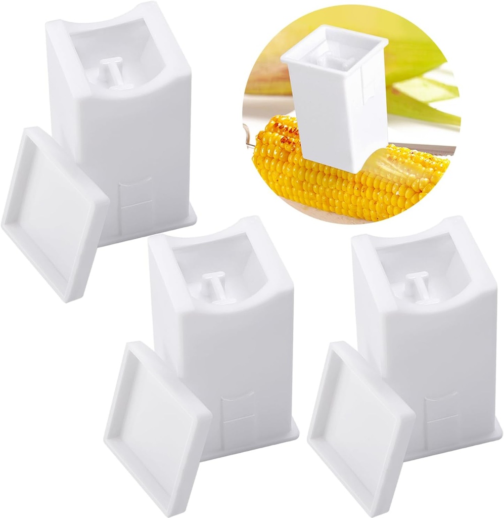 codree 3 PCS Butter Spreader Dispenser-Corn Butter Holder with Built-In Cover-Spreads Butter Dispenser on Waffles Toast Pancakes Bagels