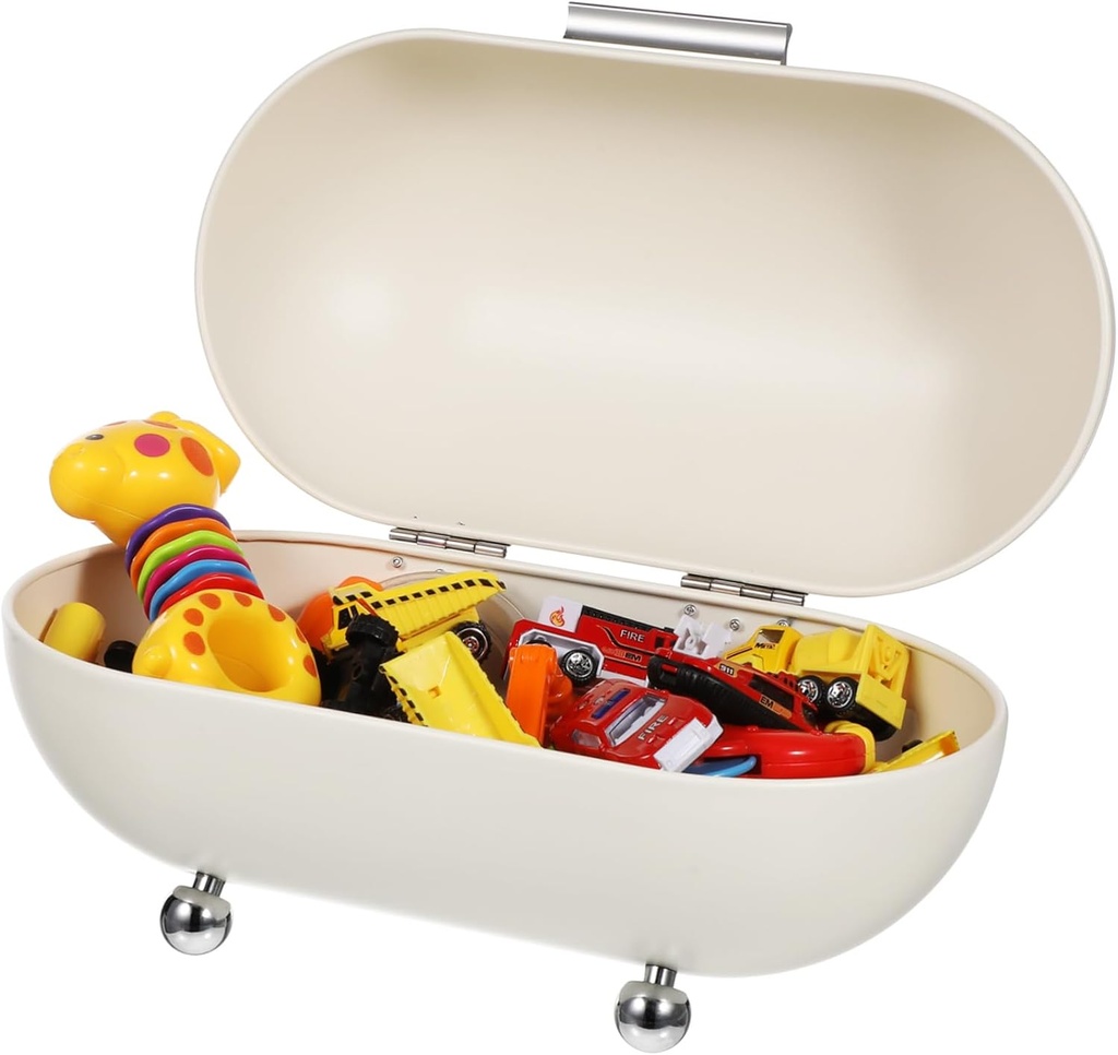 Bread Box White Round Bread Storage Box Airtight Bread Container Kitchen Accessory Bread Keeper