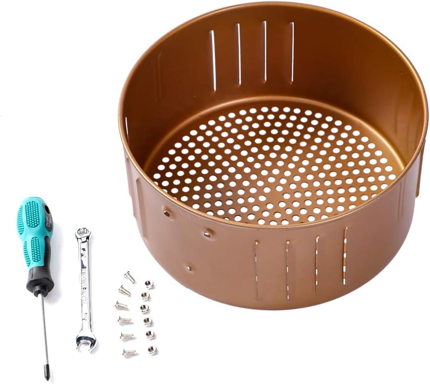 Air Fryer Replacement Basket 3.7QT For Power,Air fryer Accessories for Gowise USA, Non-Stick Fry Basket