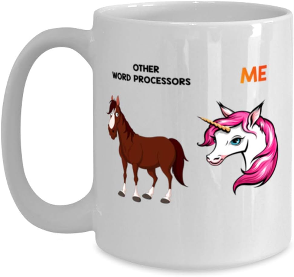 Funny Word processor s, Word processor Unicorn, Word processor Coffee Mug 15OZ.