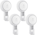 Elegear Suction Cup Shower Hooks for Loofah, Robe, Towel, Heavy Duty (4-Pack) Waterproof , Reusable Vacuum Suction Hooks for Bathroom Kitchen