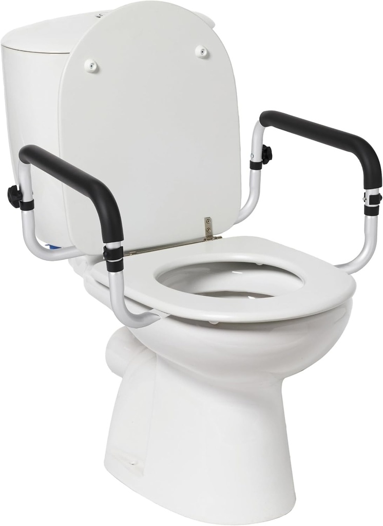 BIRDROCK HOME Toilet Seat Safety Rail for Seniors | Handrail Support Safety Frame for Bathroom | Easy Install - Elderly, Handicap, Bariatrics, Medical Disabled | Raised, Elevated, Assistance, Commode