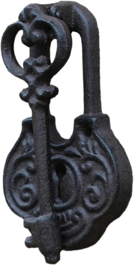 Front Door Door Knock Ancient Key Shape Knocker Vintage Door Knocker Metal Cast Iron Home Door Ring Knocker