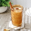 Kate Aspen 24PCS 13 oz. Hobnail Beaded Floral Amber Drinking Glasses Vintage Glassware Set Cocktail Glass Set, Juice Glass, Water Cups | Great Hostess Gift & Gift for New Home Owners