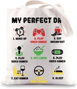 BWWKTOP Funny Video Gamer Tote Bag Video Games Lover Gifts Video Game Grocery Bag For Video Gamer