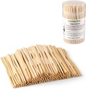 Mini Bamboo Forks 3.5 inch, Cocktail Forks Appetizer Forks, Small Wood Forks for Fruit, Disposable Tiny Food Picks for Party，Charcuterie Supplies Accessories, Wooden Toothpicks Fork. 110 PCS