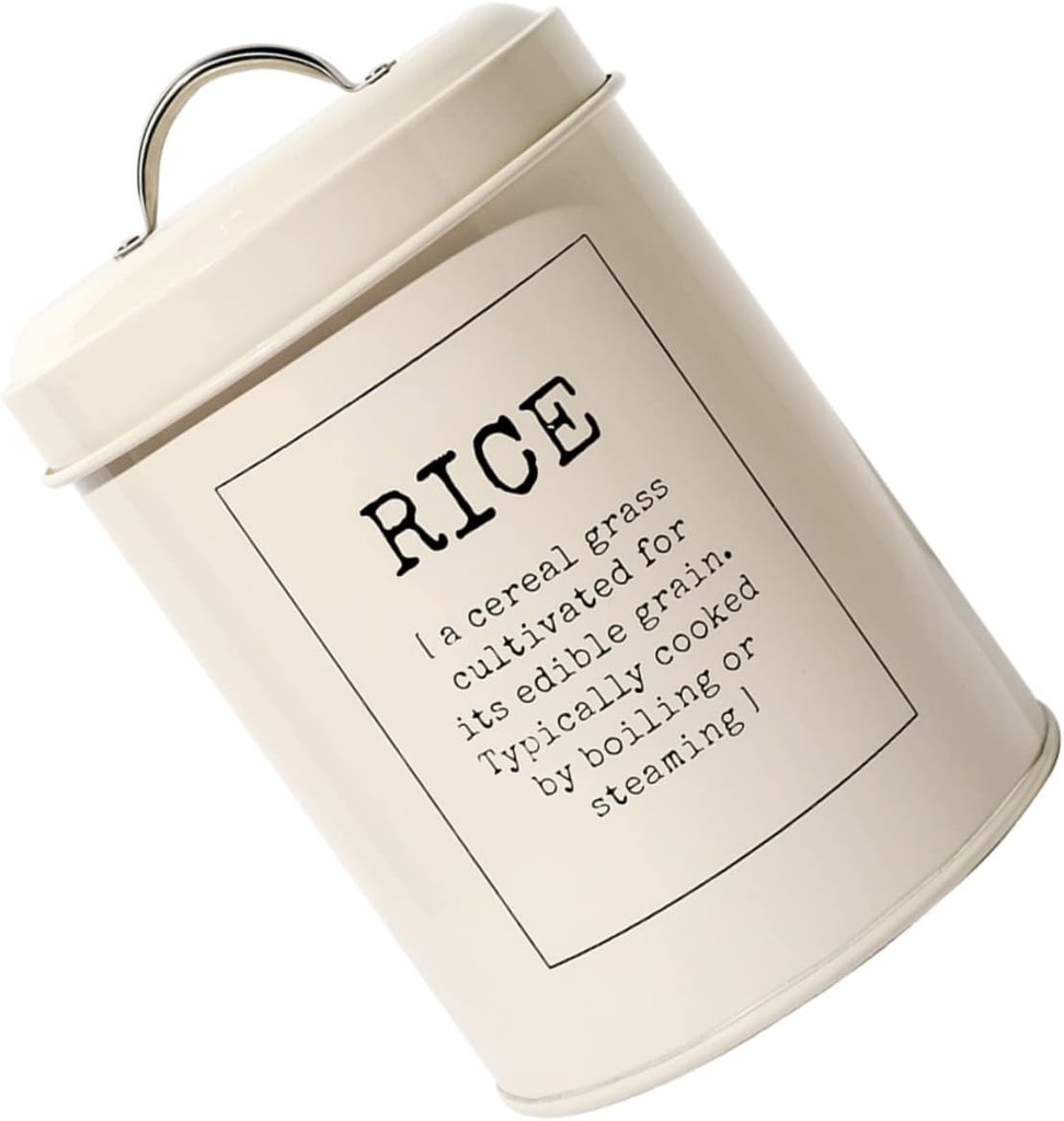 Rice Bucket Large Capacity Airtight Food Storage Container Vintage Style Grain Storage Container for Rice Soybeans