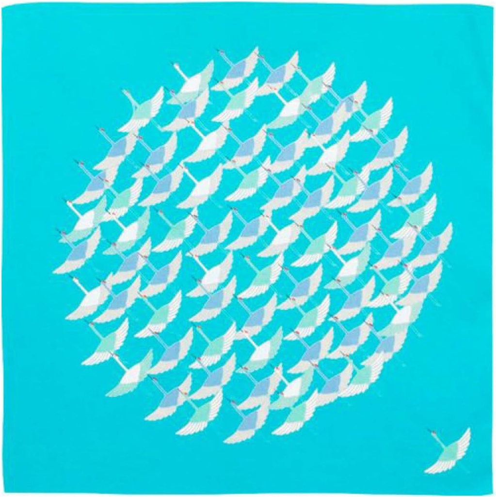 Japanese wrapping cloth japanese FUROSHIKI Small 19.68×19.68inches Bag GIFT Bag Gift BOX Bule Crane fl-61602332
