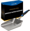 Razor Griddle Food Scooper, Multi-Purpose Stainless Steel Griddle Food Mover, Extra-Large Scooper for Bulk Meals, Vegies for Outdoor Cooking, BBQ, Grilling, Shovel Spatula for Stir Fry & More -08835RZ