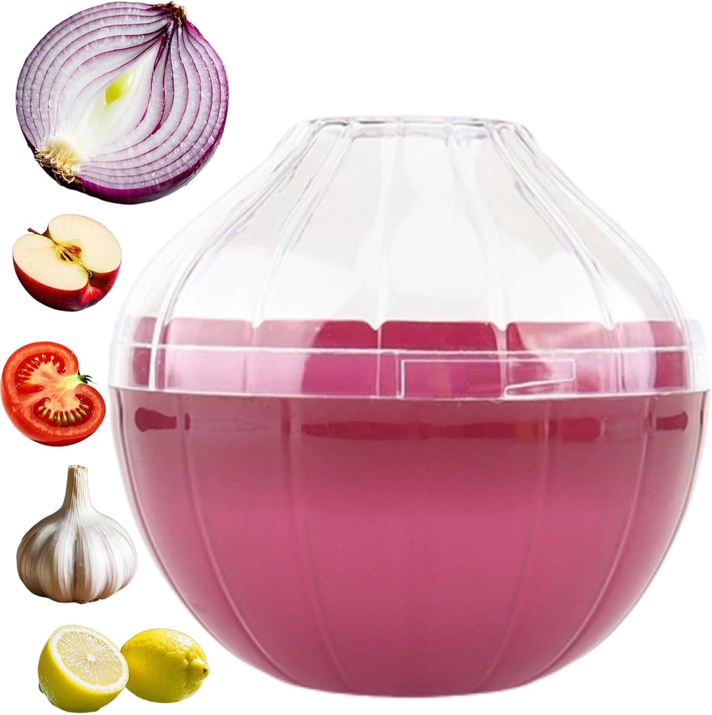 Reusable Onion & Tomato Storage Containers - Freshness Saver Keepers with Transparent lid Organizer for Fridge, Onion Holder Storage Onions Keeper for Refrigerator, Fruit Storages Box