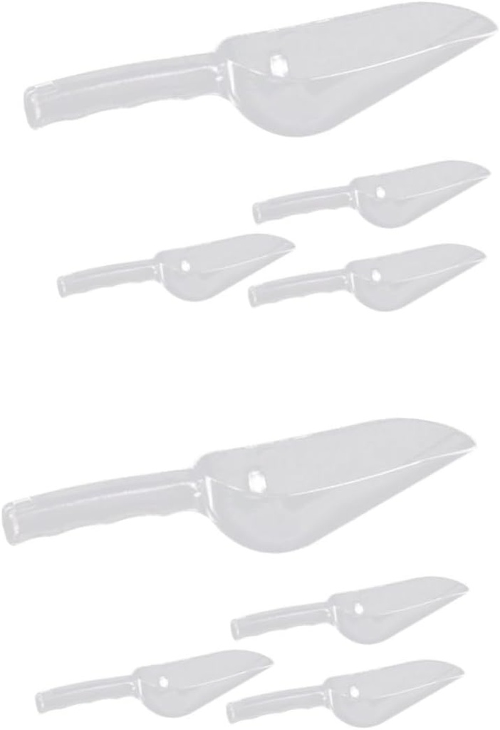 Mobestech 8pcs Utility Food Scoop Multi-functional Plastic Kitchen Scoop for Rice Flour Cereal and Pet Food Washable Home and Restaurant Use
