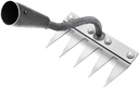 Weeding Rake for Gardening, Gardenia Iron Rakes for Backyard, Lawn, Small Farm, Rake with Sharp Metal Teeth，Heavy Duty Garden Tool for Weeding Without Handles (5 Tines)