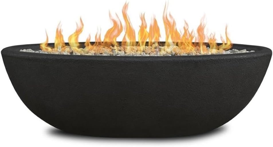 Riverside Oval Propane Fire Bowl in Shale by Real Flame
