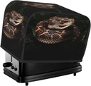 Snake 2 Slice Toaster Covers Bread Machine Cover Quilted Dustproof Fingerprint Protectors Small Washable Appliance Cover Bread Maker Dust Protection Universal Size