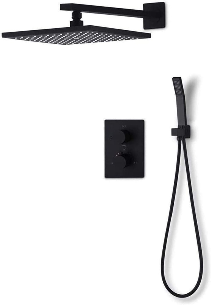 Wall Mounted Shower System with High Pressure Rain Shower Head Handheld Shower and Shower Faucet Valve Bathroom Rain Mixer Shower Combo Set Showers