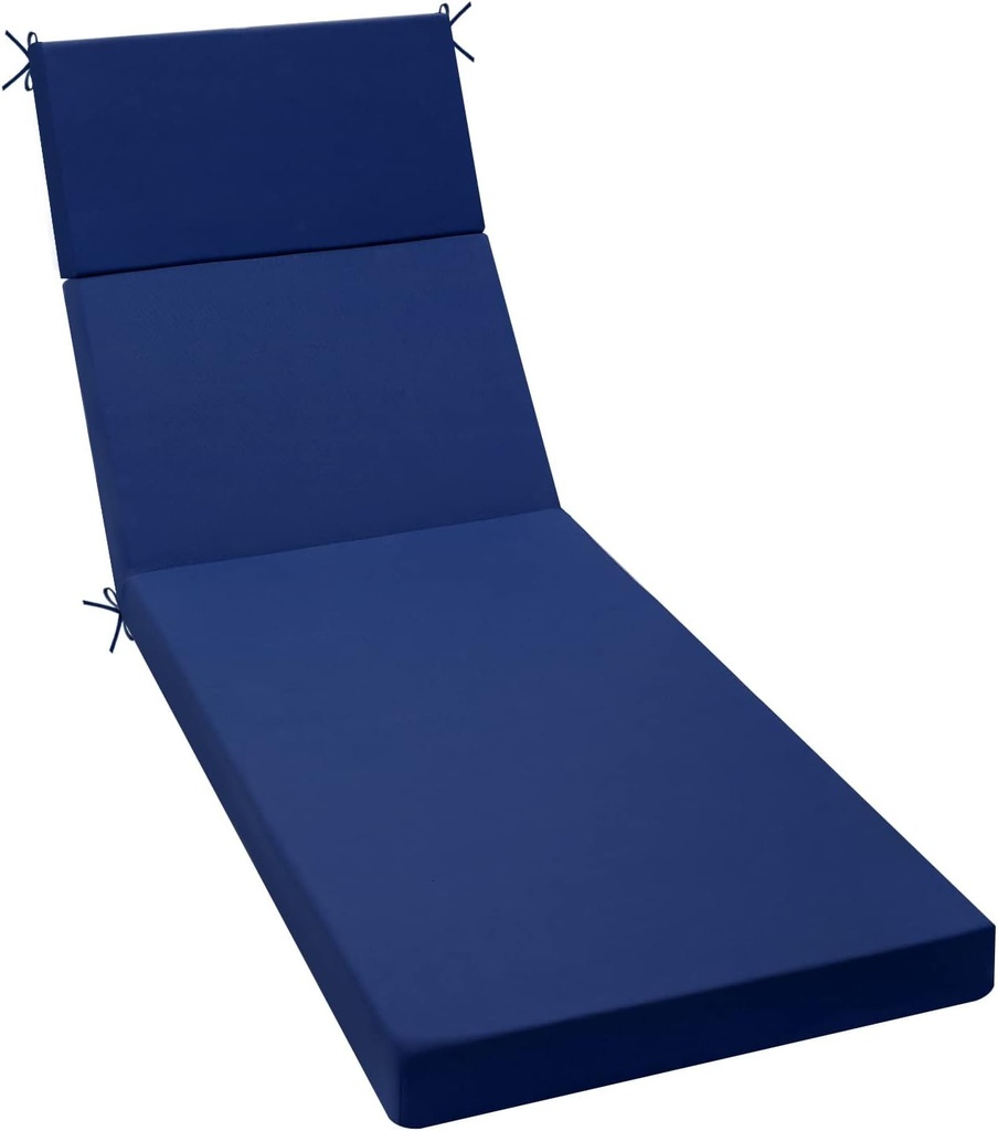 idee-home Chaise Lounge Cushions Outdoor, Lounge Chair Cushion Patio Furniture 80in.L x 26in.W x 3in.D Waterproof for Lawn Pool