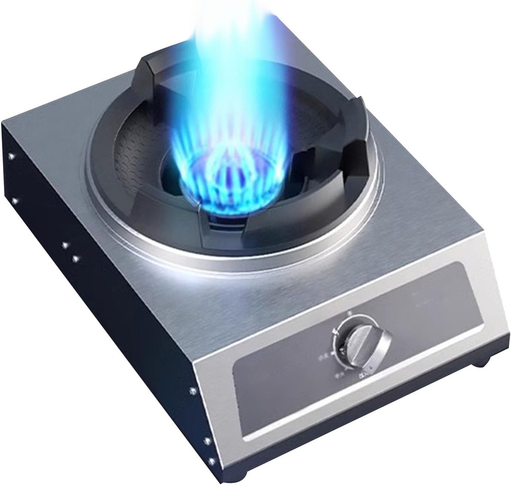 Stainless Steel Single Burner,40kw Desktop Gas Stove,LPG Gas Stove,Thermocouple Protection,Suitable for Apartments and Indoors, 18648