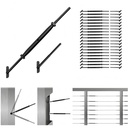Helffer 20 Pairs Black Cable Railing Hardware Kit for 1/8" Cable Railing System, Highly Durable T316 Stainless Steel Turnbuckle for Metal Post Installations