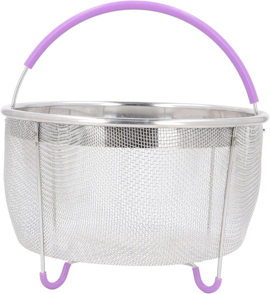 Steamer Basket for, Stainless Steel Strainer Insert Mesh Steamer Basket Accessories, Mesh Net Strainer Basket with Folding Handles Fits 6 Qt Pressure Cooker