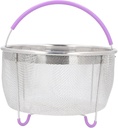 Steamer Basket for, Stainless Steel Strainer Insert Mesh Steamer Basket Accessories, Mesh Net Strainer Basket with Folding Handles Fits 6 Qt Pressure Cooker