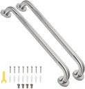 32 Inch Shower Grab Bar, Bathroom Grab Bar Handle with Anti-Slip Knurled Grip, Stainless Steel Bath Balance Bar, Bath Safety Bar Support for Seniors Elderly Pregnant, Shower Hand Rails Brushed Nickel