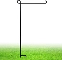 Garden Flag Stand, Thickened Pole Sturdy Straight Premium Metal Yard Flag Holder Weather-Proof Flagpole Seasonal Garden Flag, Christmas Garden Flag, Outdoor Decor Decoration