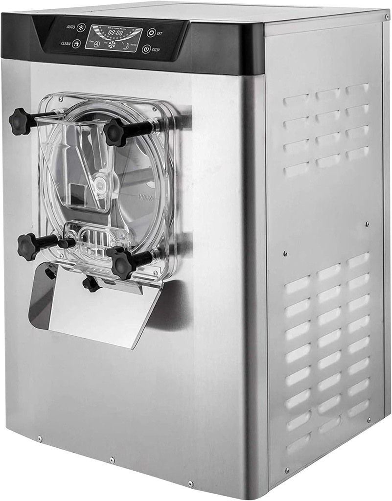 Happybuy Commercial Soft Ice Cream Machine, 2200W, 3 Flavors, 5.3 to 7.4 Gallons/Hour, Auto Clean, LCD Control, Yogurt Maker, Stainless Steel for Restaurants, Snack Bars