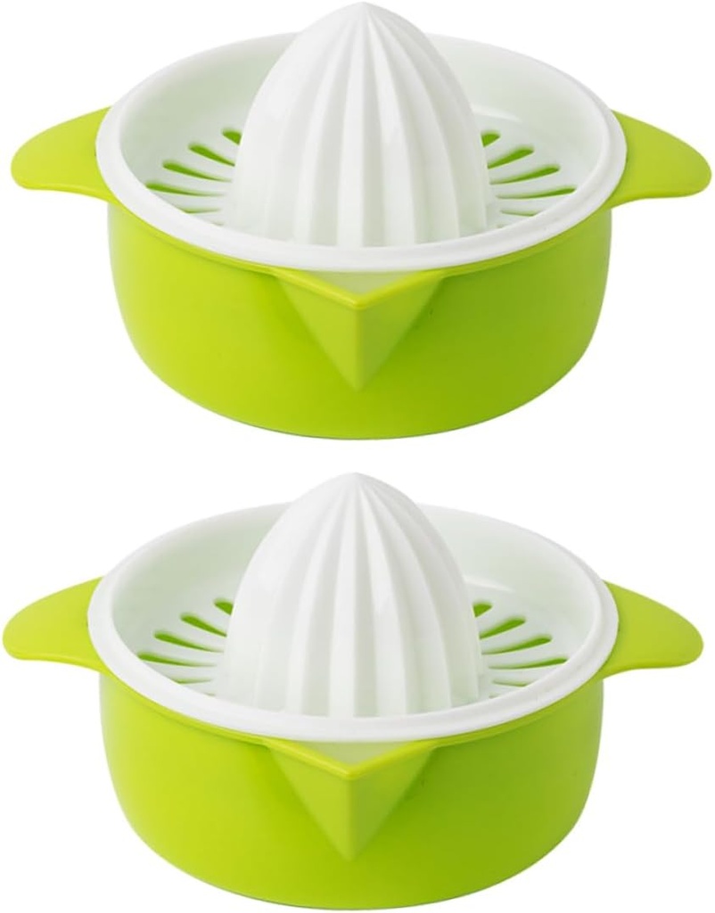 VICASKY 2Pcs Manual Fruit Juicer Citrus Squeezer for Lemon Orange Cold Press Juicing Easy to Use Labor Saving Tool with Detachable Design for Home Kitchen Random Color