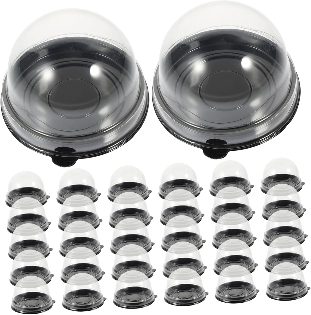 Cabilock Moon Cake Packing Case 50pcs Plastic Dessert Boxes Perfect for Home Commercial Use