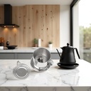 1 Set Silver Vietnamese Coffee Filter Stainless Steel Coffee Pot Drip Infuse Cup Brewing Teapot No Need Paper Drip Coffee Pot Machine Filter Attractive processing, Reusable Filters