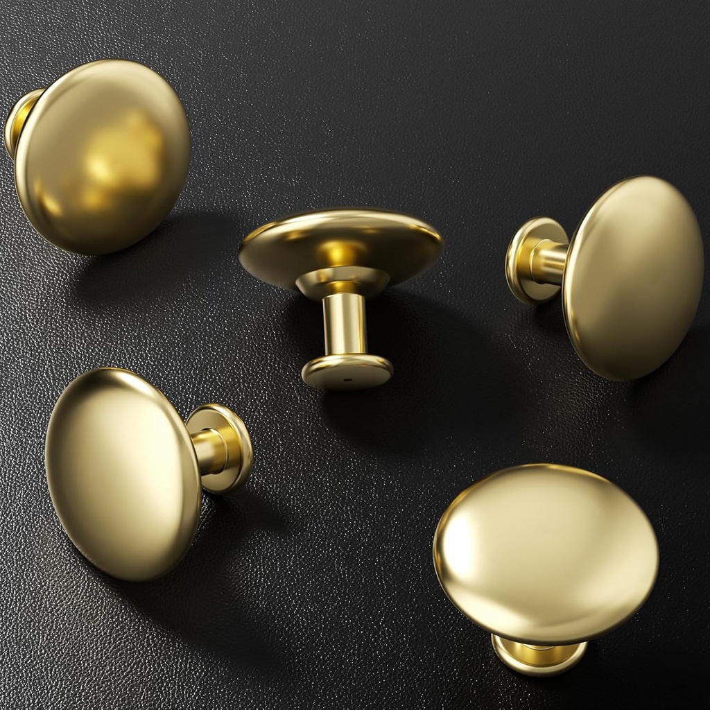 5 Pack Cabinet Knobs Brass Dresser Drawer Knobs Cabinet Handles Door Drawer Pulls for Kithchen Closets