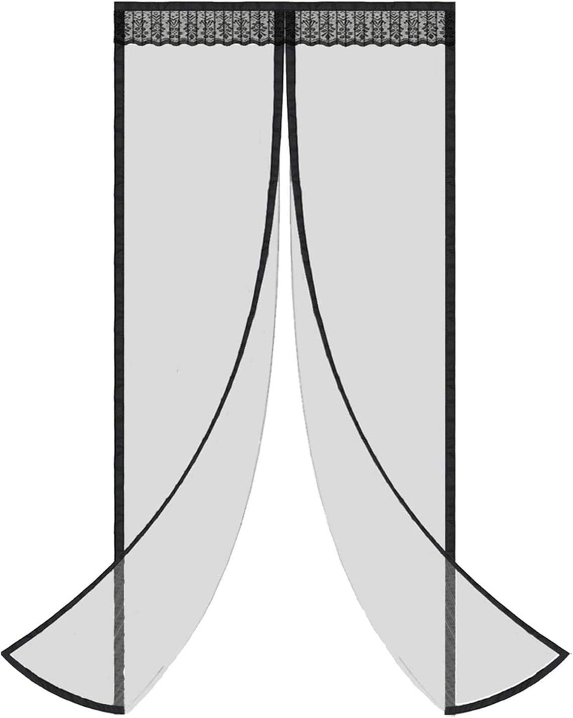 Magnetic Screen Door Mesh Fiberglass Mesh Curtain Net for Patio and Sliding Doorways Screen for Door Magnets