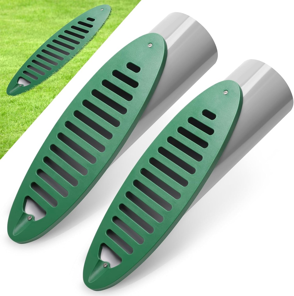 4 Inch Angled Slope Drainage Pipe, 2PCS Angled Drainage Grate Yard Drain Emitter for Pump Discharge/Downspout Extensions (2, Green)