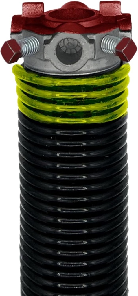 Premium Garage Door Torsion Spring (0.207 in. Wire x 2 in. D x 20 in. L) | Right Hand Wound Replacement for 7-8 Feet High Garage Doors (Red/Left)