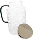 Thickened Glass Water Pitcher with Lid and Sturdy Handle Large Capacity Fridge Jug for Ice Tea Juice Hot and Cold Beverages Safe Glass Container for Family Use and Party Serving