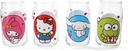 Silver Buffalo Sanrio Hello Kitty and Friends 4-Piece Drinking Glass Set For Soft Drinks, Iced Tea, Beverages | Each Holds 16 Ounces